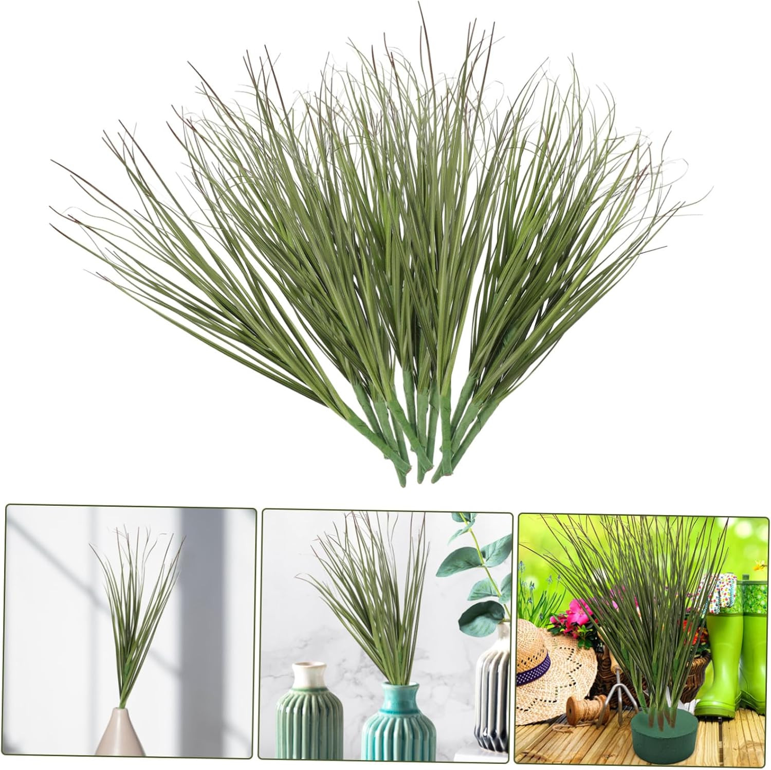 12Pcs Artificial Grass, 11.79In Fake Grass Artificial Shrub Plants, Tall Plants