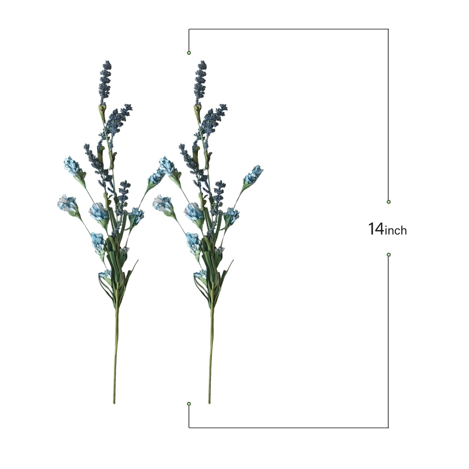 10 PCS Blue Artificial Spring Summer Flowers Vase Bouquet Floral Party Decor