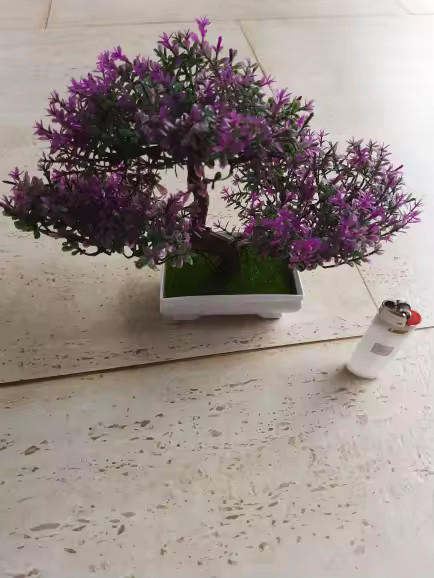 Artificial Bonsai Tree Small Potted Plant Fake Flowers Home Table Decor Gift
