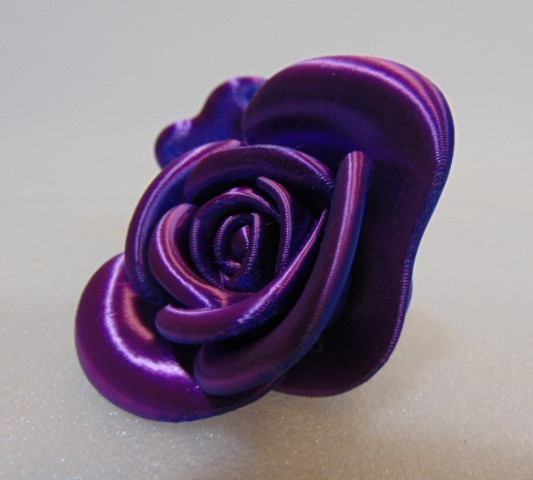 3D Printed Rose Drip Flower Purple 3.5″ Desk Decor Office Rare Find Collectible