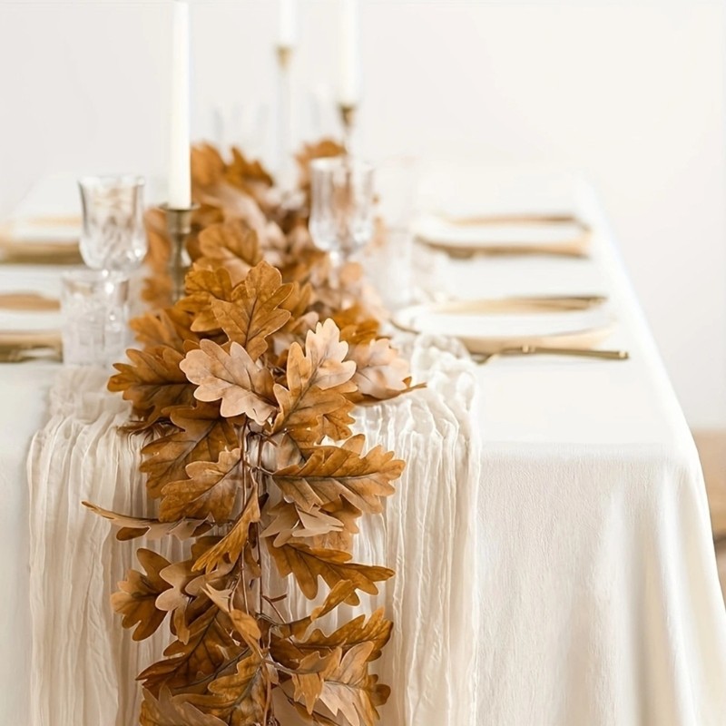Rattan with Colorful Fall Leaf Decors for Creating a Eerie Atmosphere