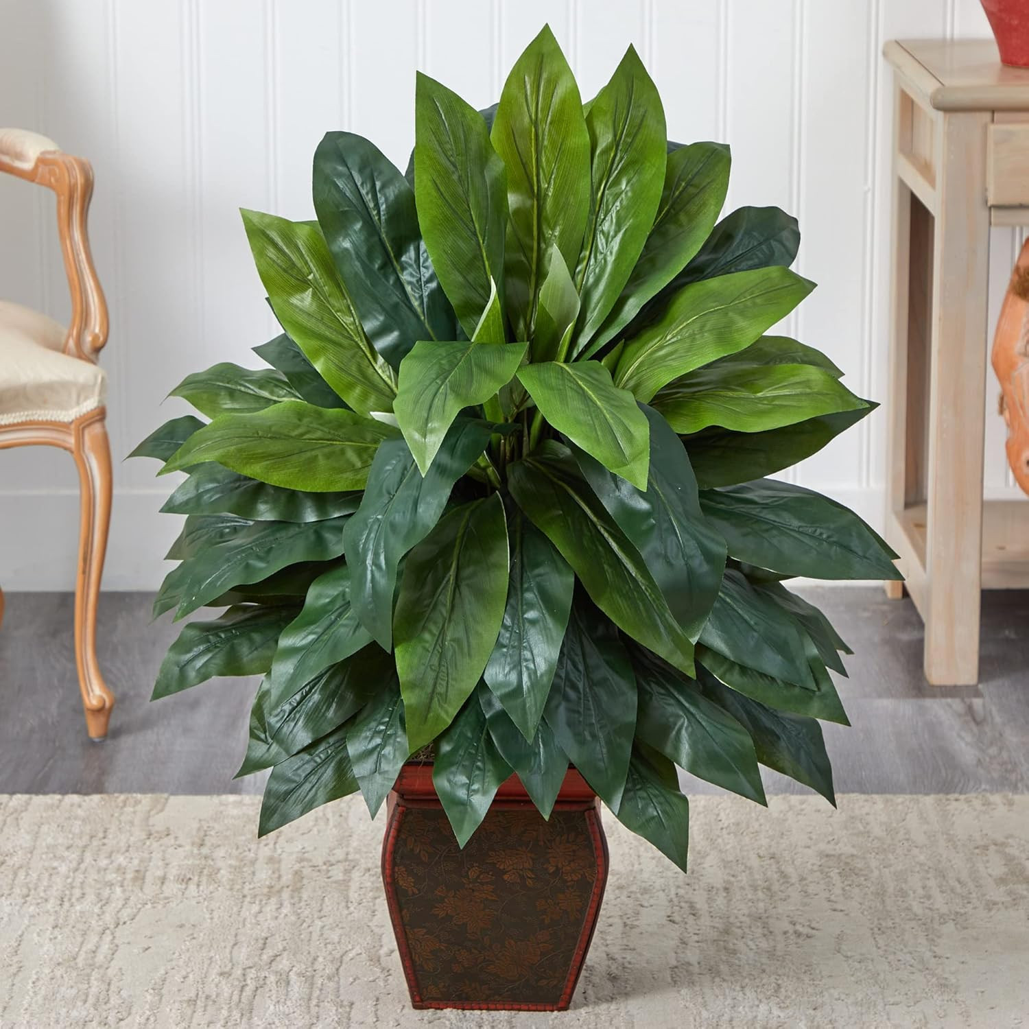 Elegant Cordyline Silk Plant in Decorative Vase – Perfect Home Decor Accent