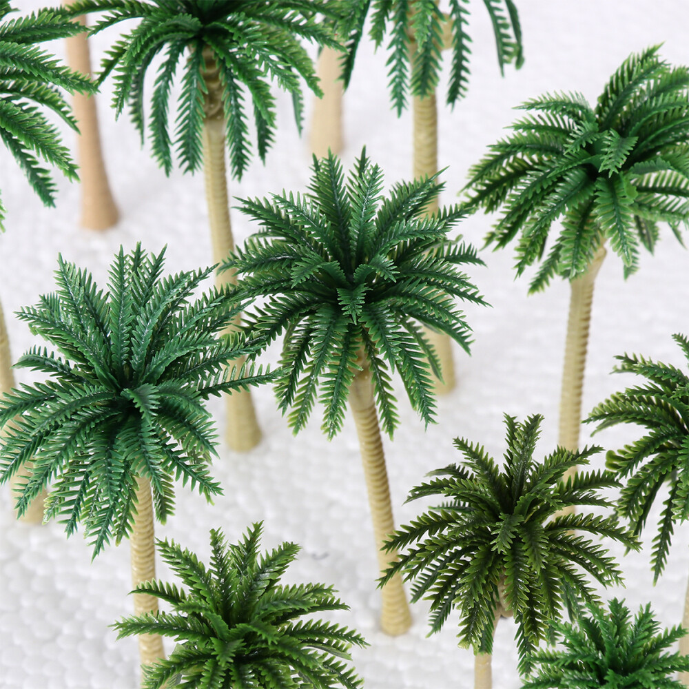 15PC Landscape Model Tree Scenery Model Coconut Palm Trees HO N Z Scale