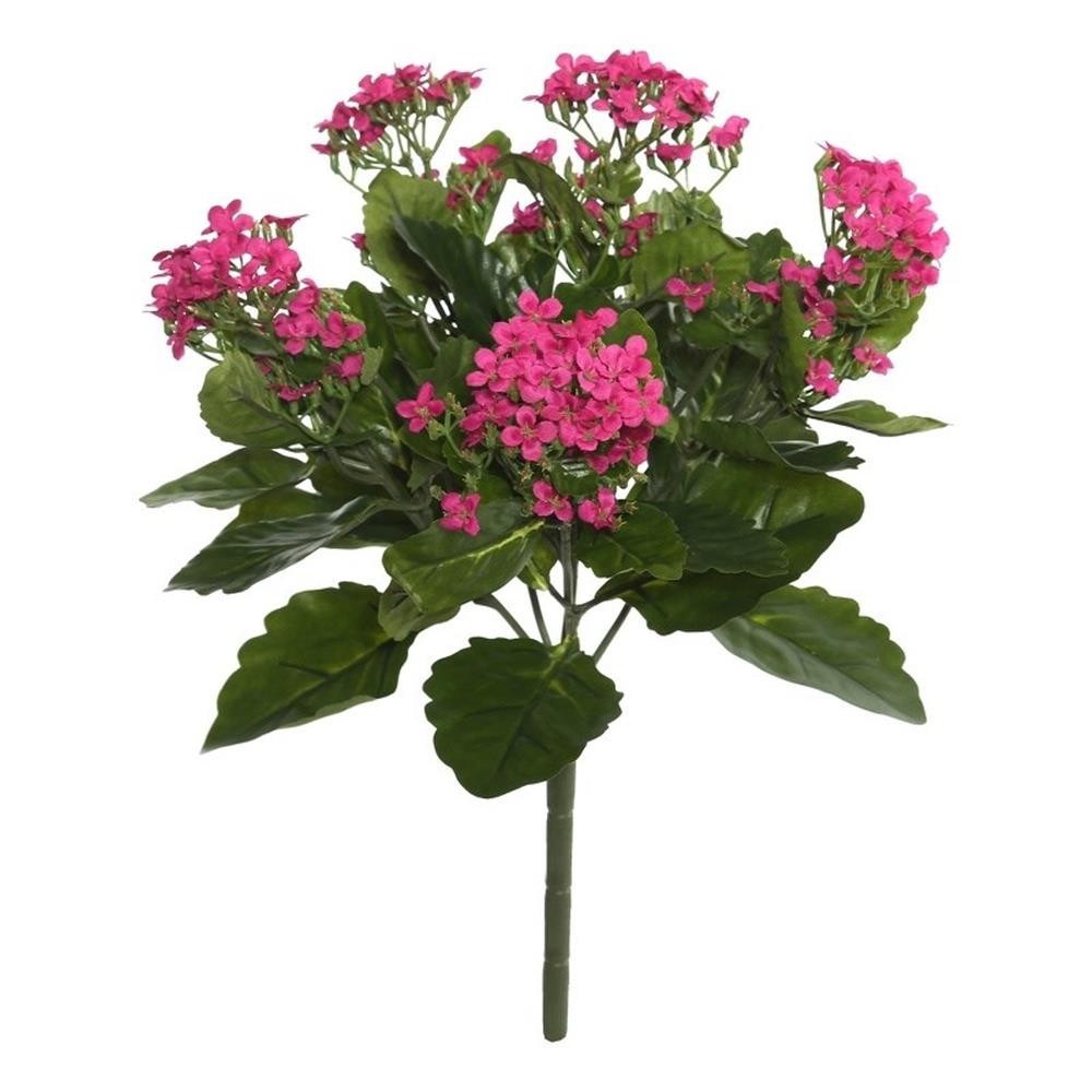 Vickerman 17.25″ Contemporary Fabric Artificial Kalanchoe Bush in Hot Pink