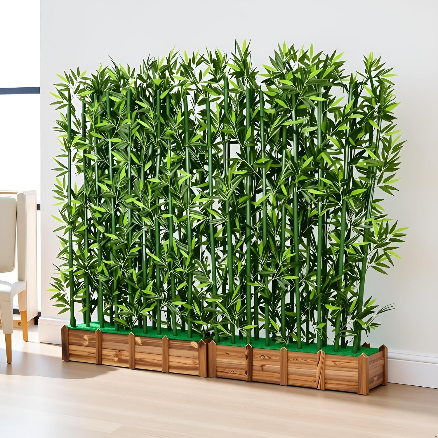 4FT Artificial Green Bamboo Decorative Plant Faux Outdoor Artificial Bamboo