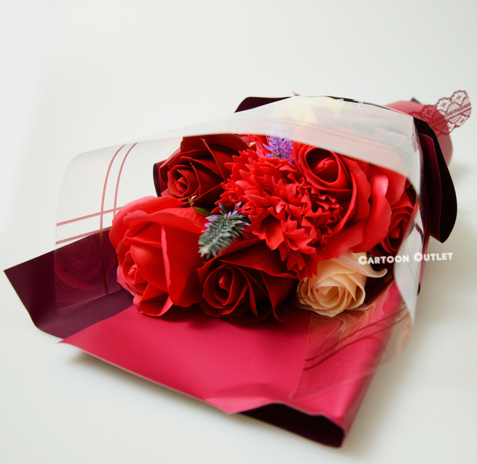 Red Scented Soap Rose Bouquet W/ Gift Box Birthday Gift Trending Rare Find