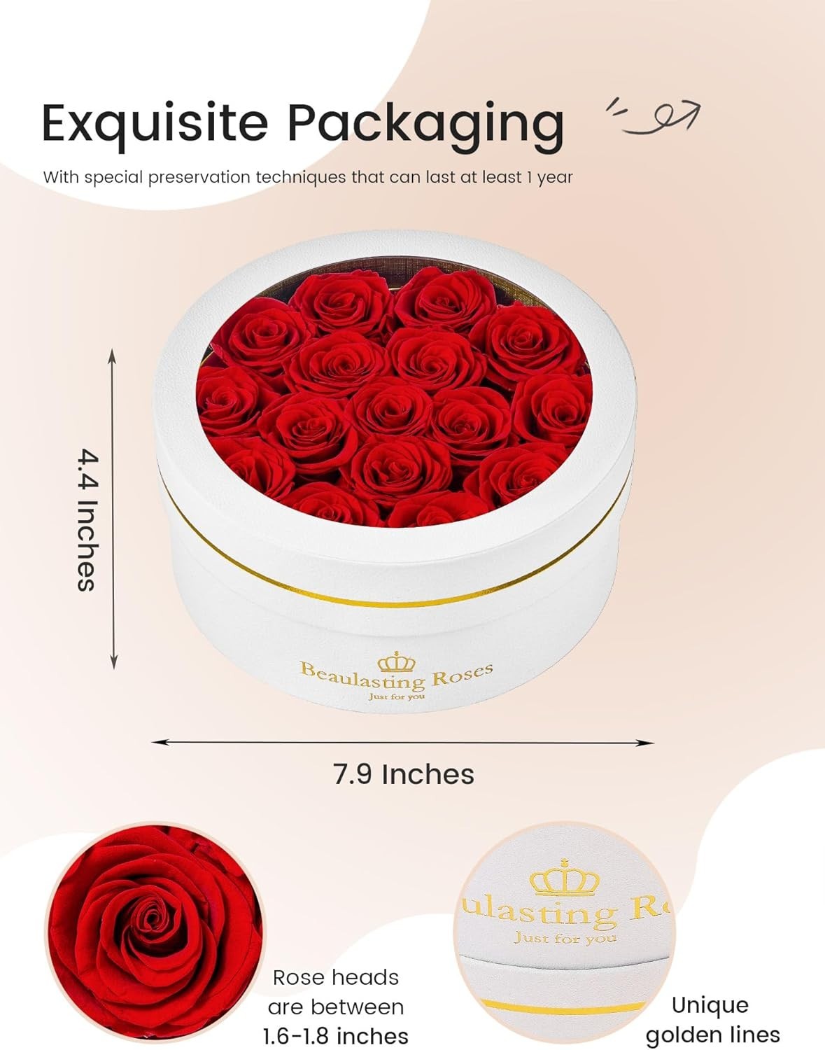 Preserved Roses Forever Flowers Real Roses in a Box Mother’S Day Birthday Flower