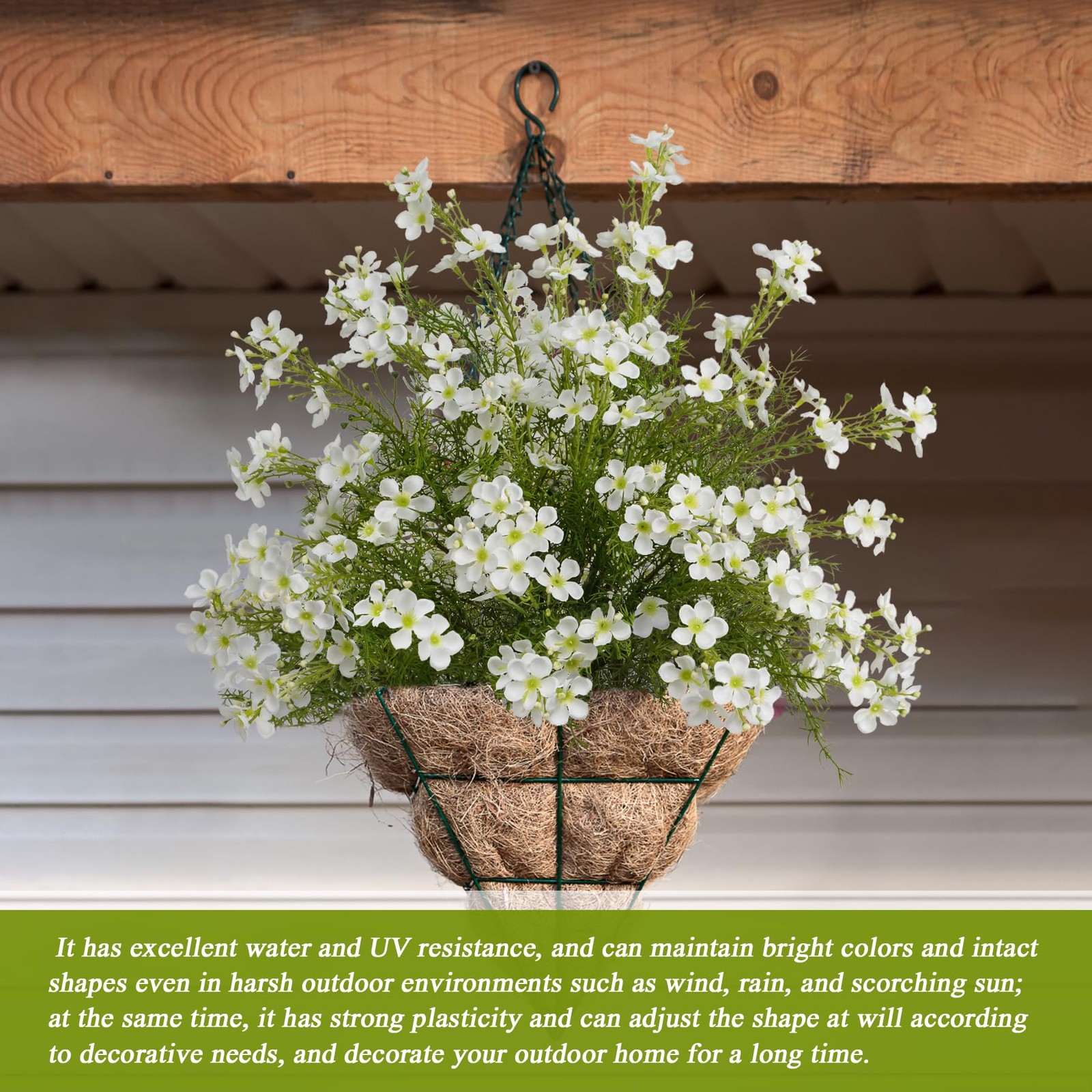 Outdoor Artificial Flowers for Outdoors, Faux Wildflower Hydrangea Bouquet fo…