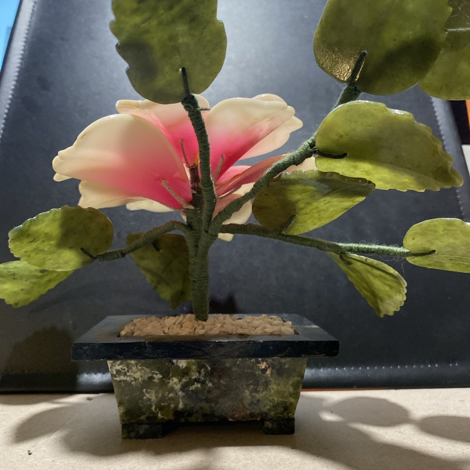 Natural Stone Flower Arrangement, Jade quartz Lotus/Peony