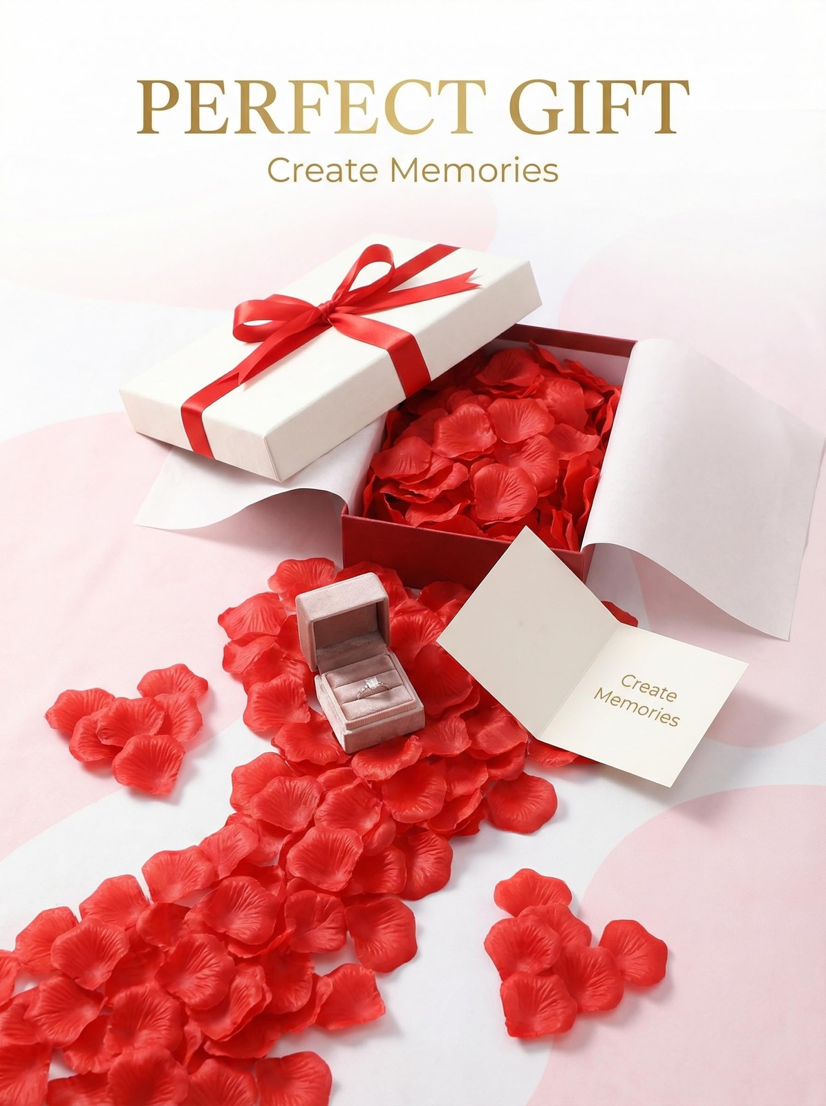 Uvaluefeet 1000 Pcs Artificial Fake Rose Petals,Flower Petals 1000Pcs, Red