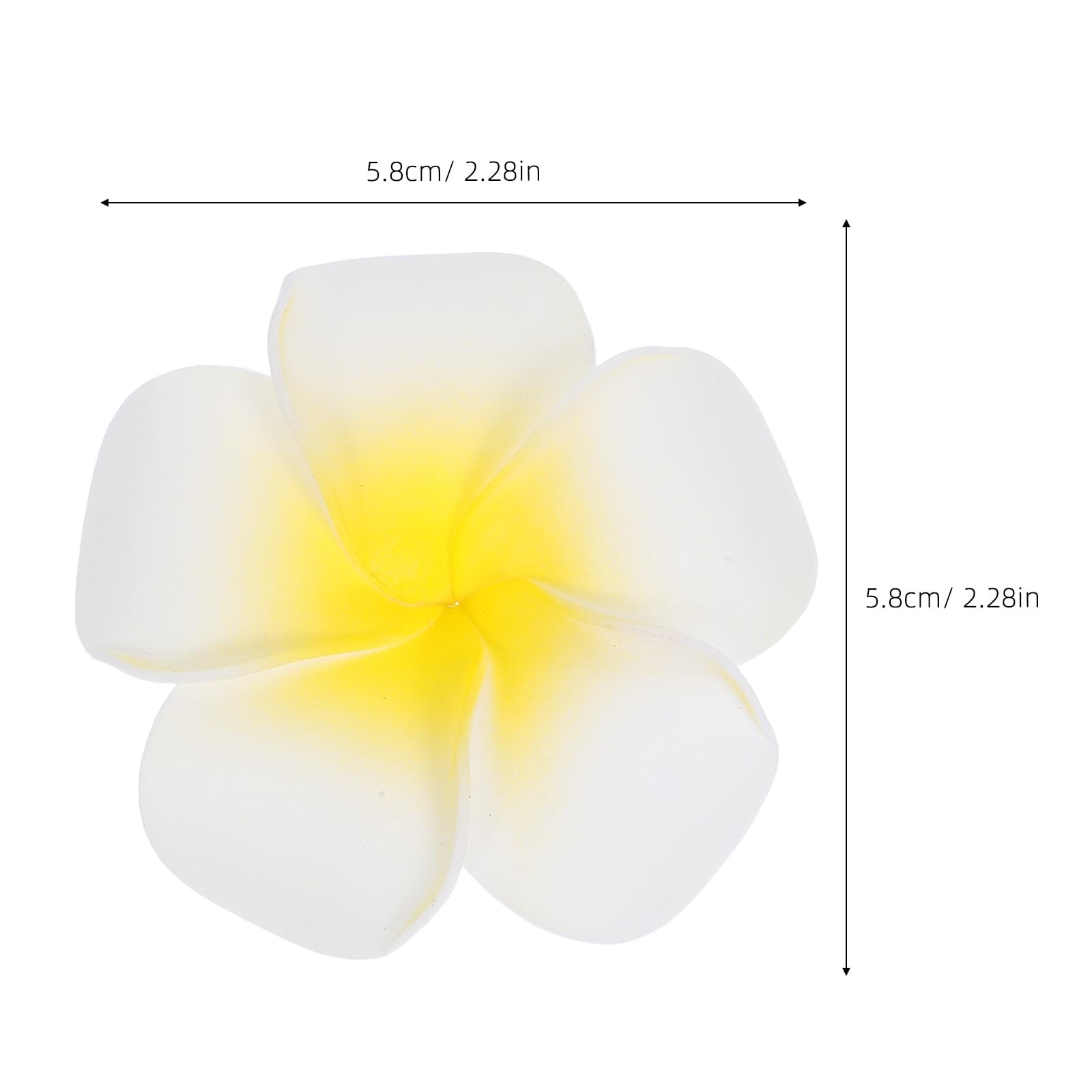 50Pcs Artificial Plumeria Flowers: 2.28-Inch White Foam Frangipani Heads for …