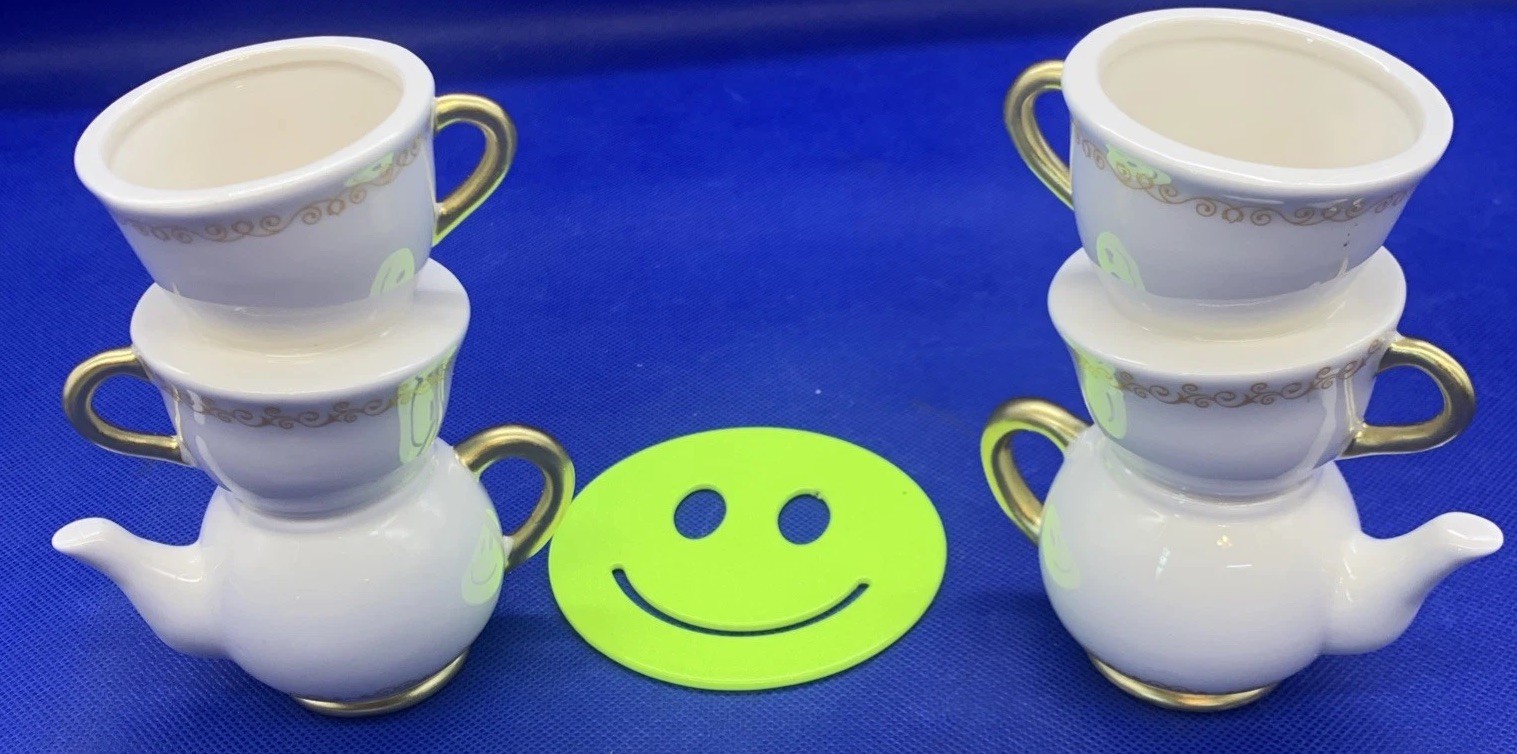 🔥 Tioncy Mini Teacup Bud Vases Antique Vintage Look 5″ Wonderland Set Of 2