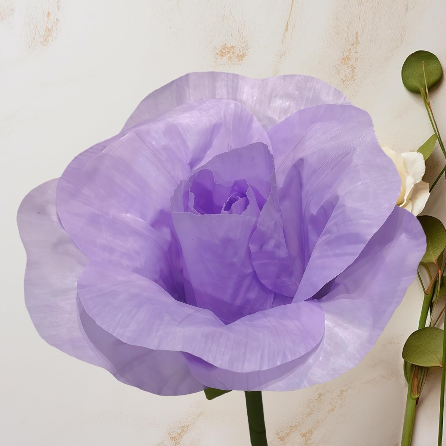 Large Purple Artificial Rose Decor for Weddings, Events, & Home Styling