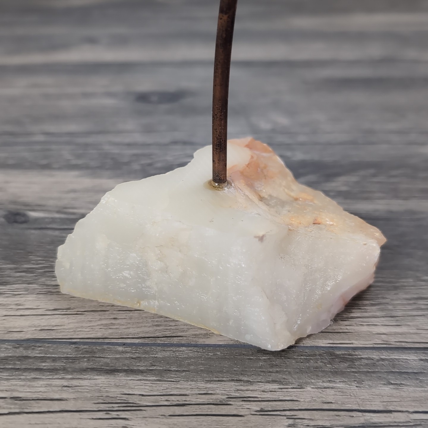Vintage Tole Wild Rose Sculpture Rock Base Signed 1986 11.5in OOAK Decor