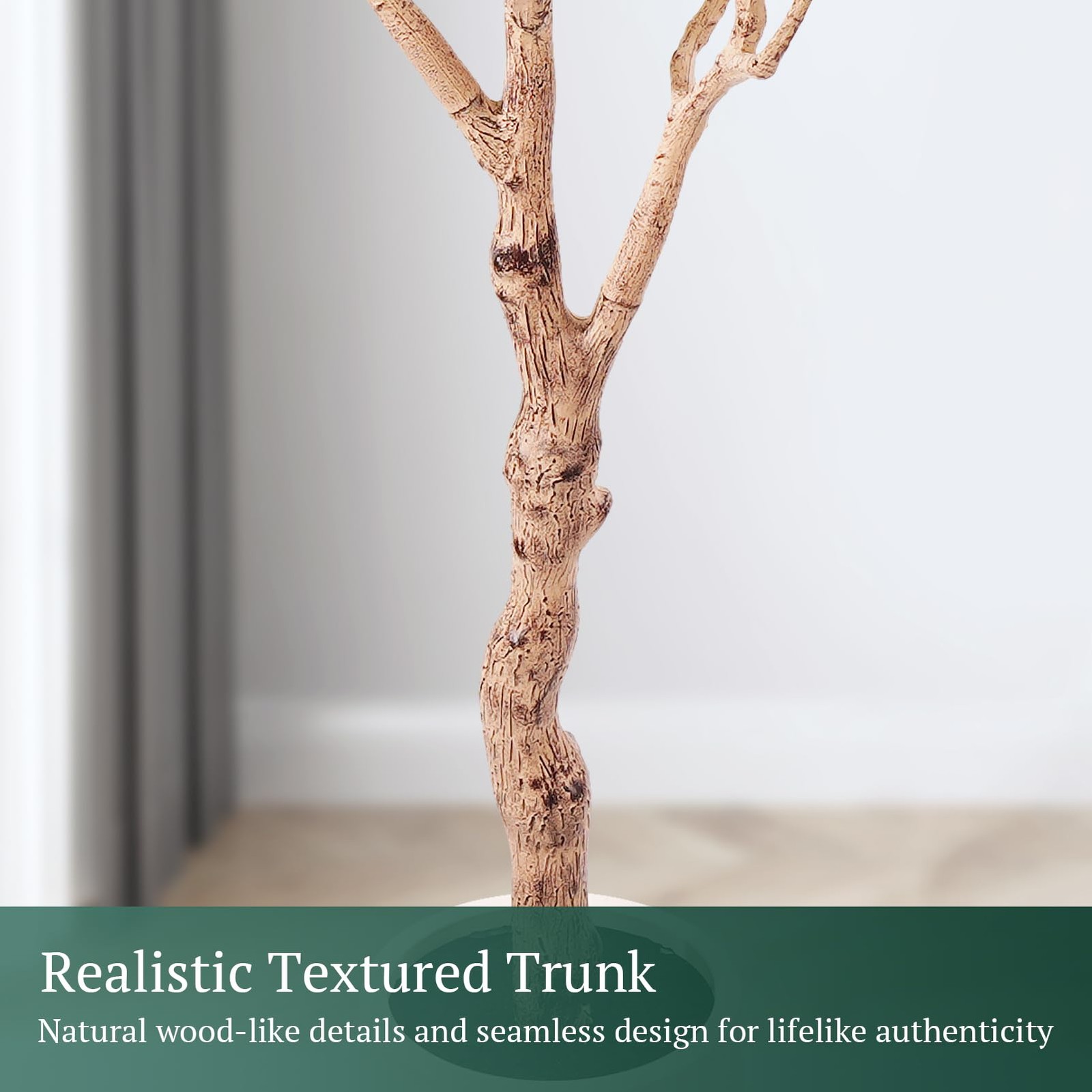 7FT Large Olive Trees Artificial Indoor Upgraded Faux Wood Trunk White Planter