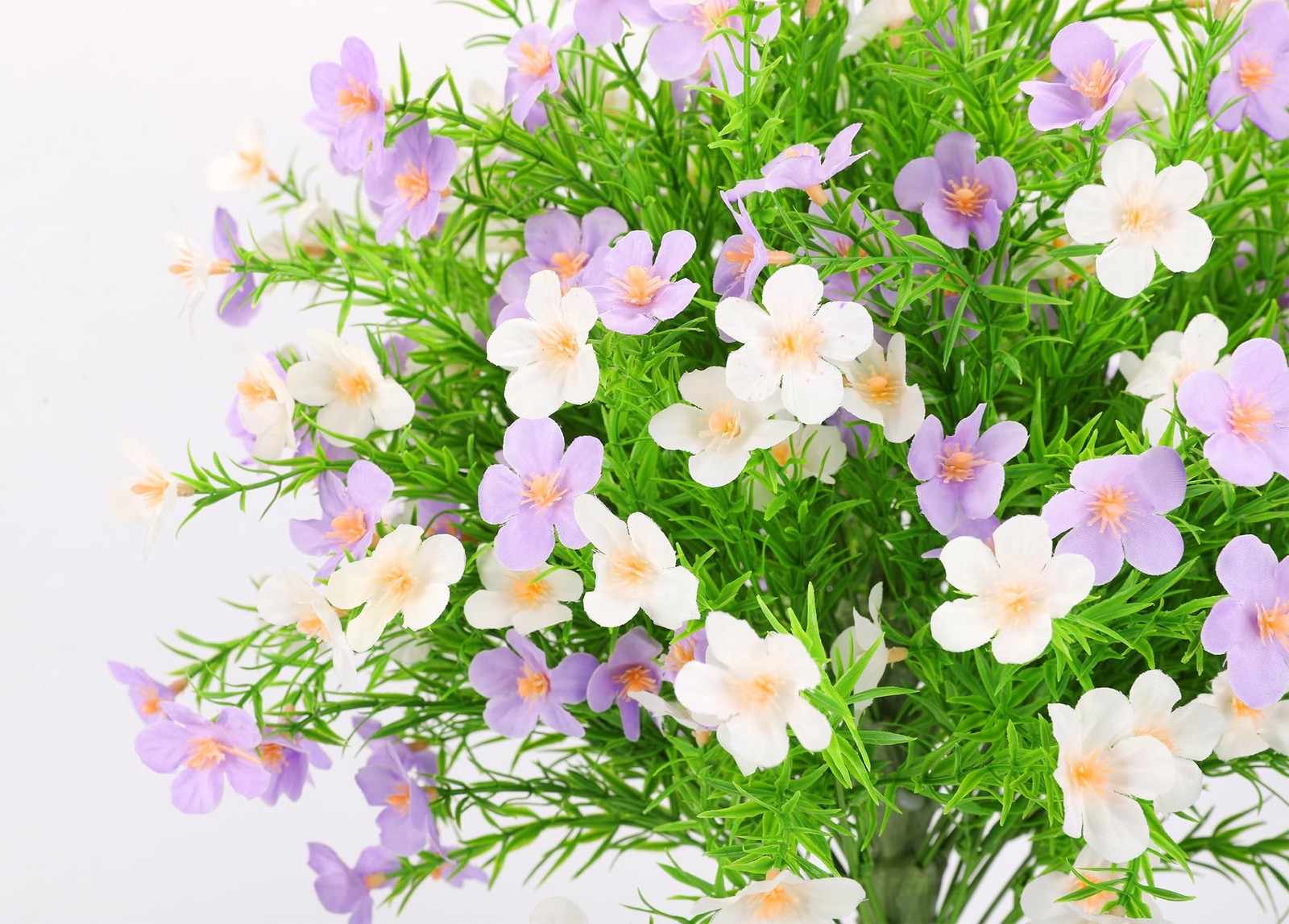 Artificial Boxwood Topiary Ball Trees 22.5″ Set of 2 White Purple – UV