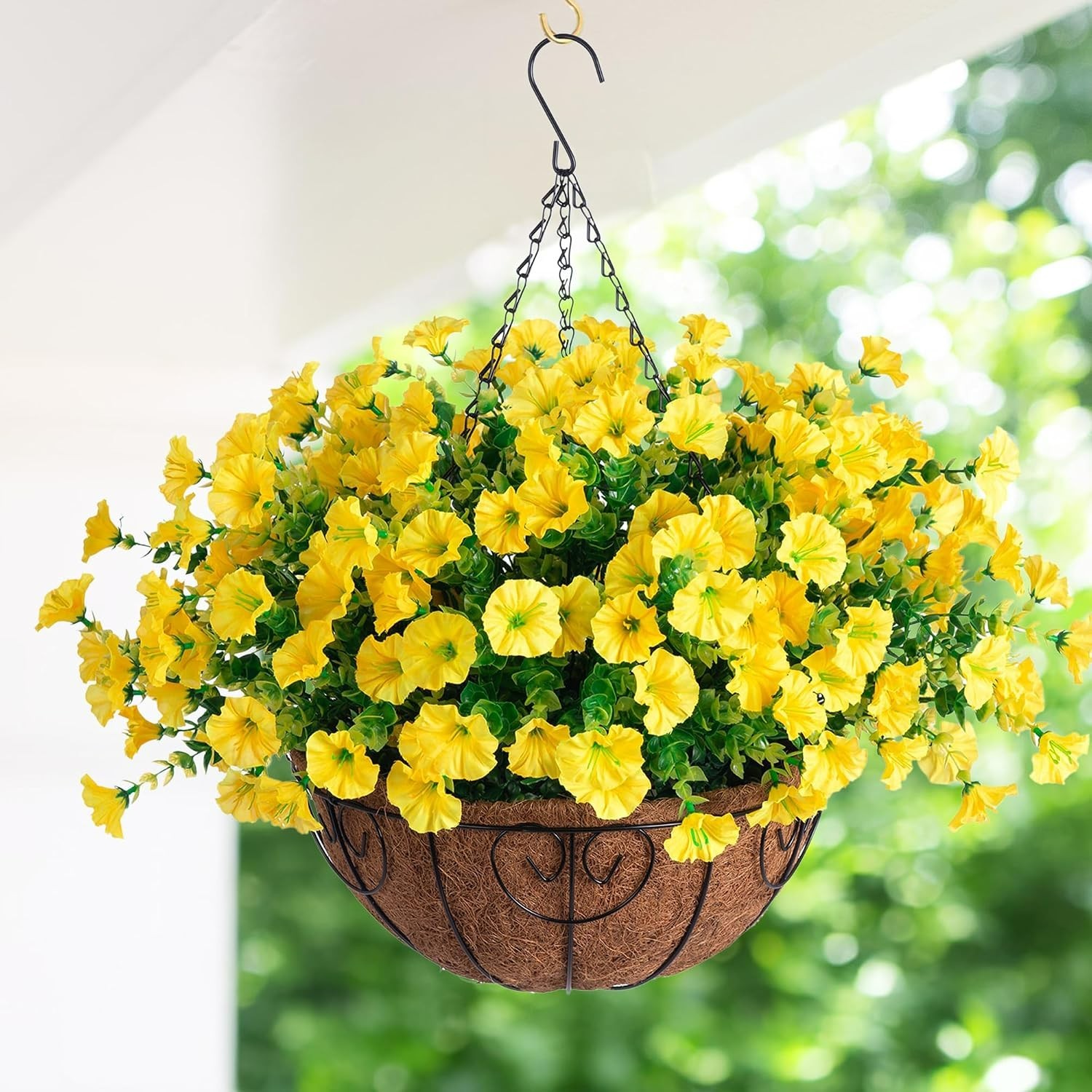 UV-Resistant Morning Glory Hanging Flowers – Easy Assembly for Instant Décor
