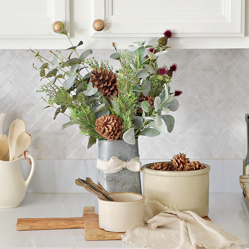 Set of 4 Factory Direct Craft Artificial 28″ Lamb’s Ear Sprays