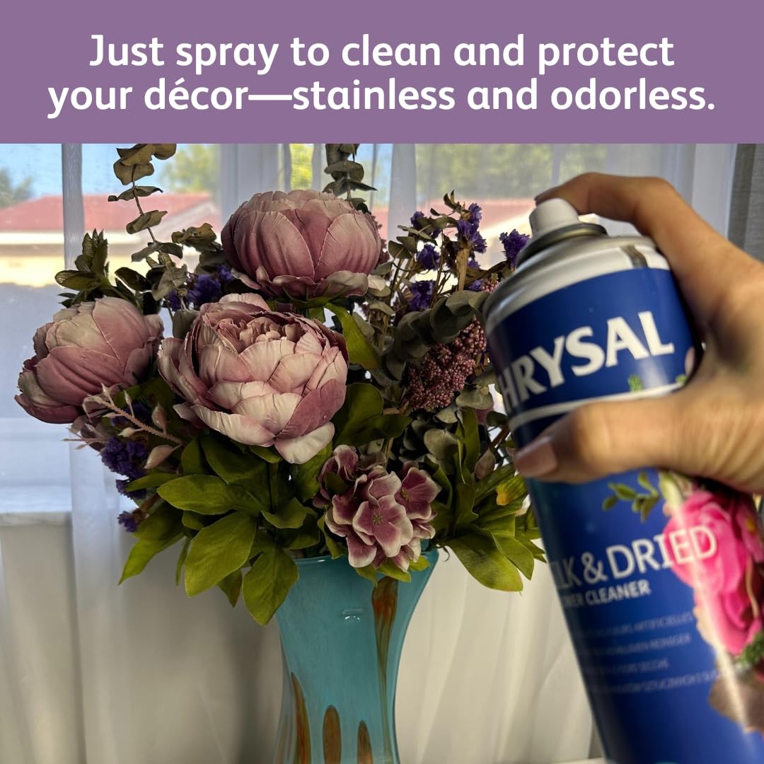 Chrysal Silk & Dried Flowers Cleaner Spray 14.8 oz Floral Supplies For Artif…