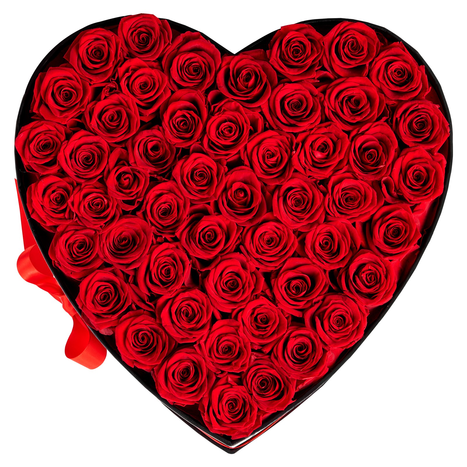 Uimoso Heart-Shaped Box with 50 Preserved Roses – Eternal Red Bouquet