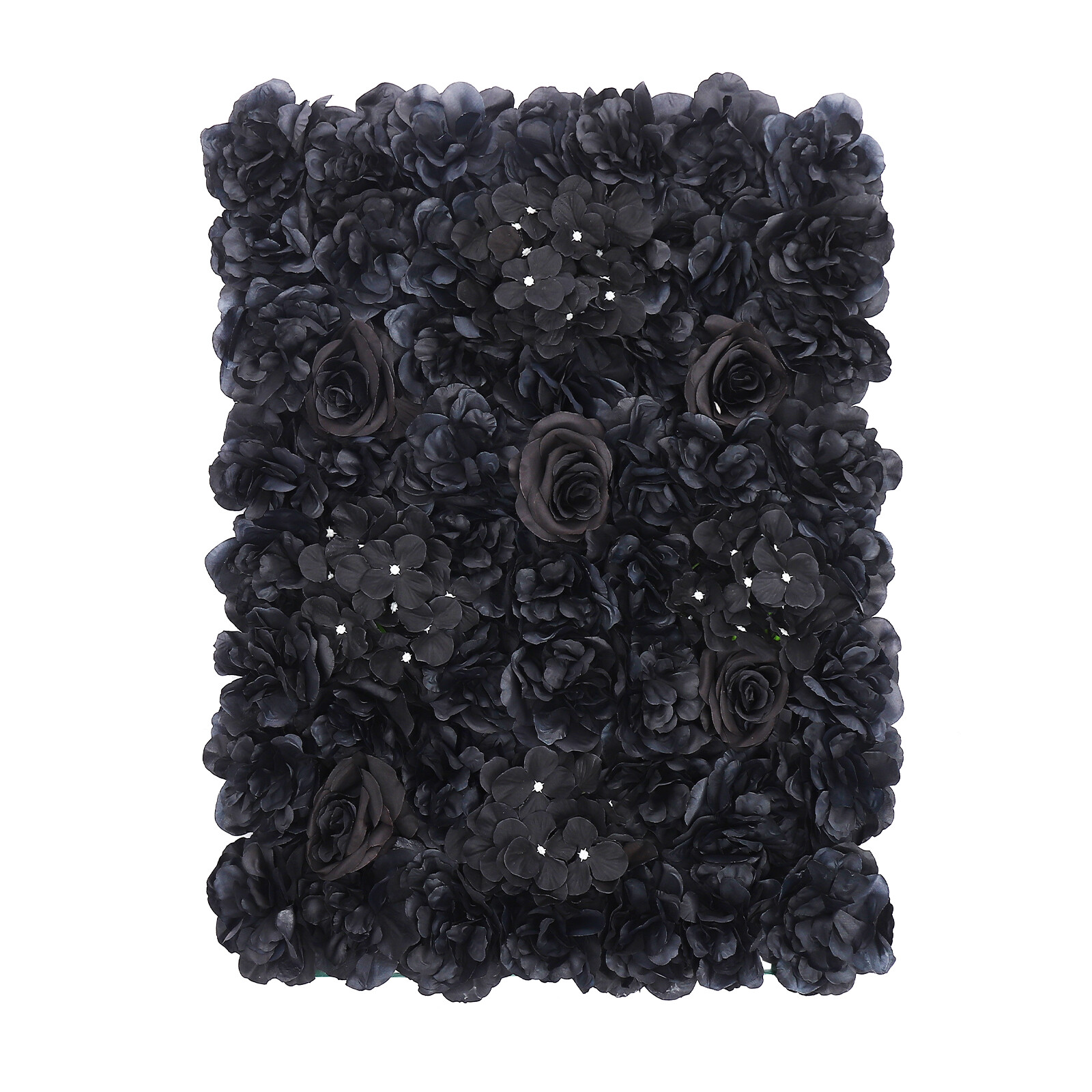6 PCS Black Gothic Style Flowers Wall Panels Artificial Floral Wedding Decor NEW