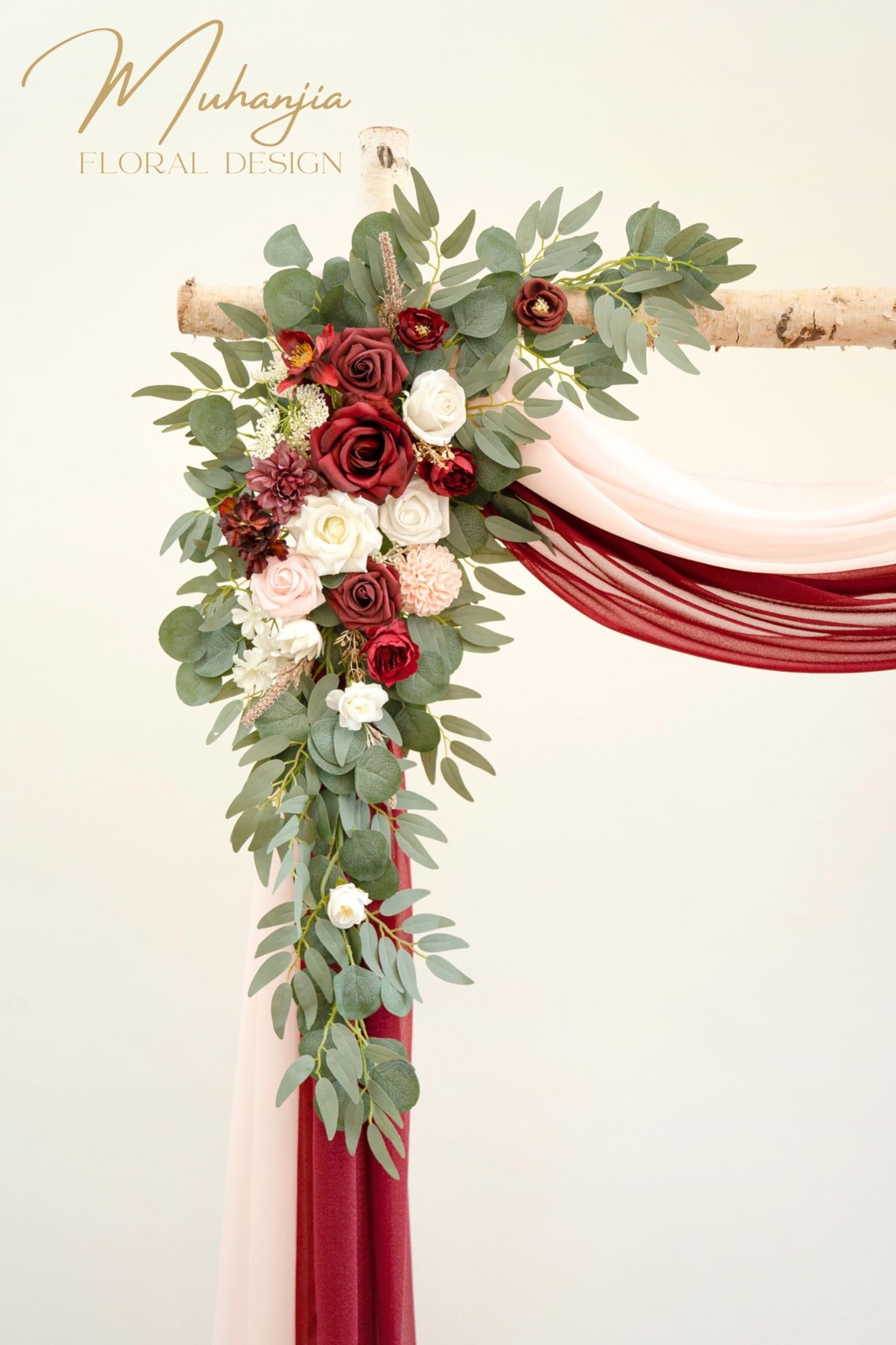 Artificial Wedding Arch Flowers Kit(Pack of 4),2Pcs Artificial Flower Arch De…