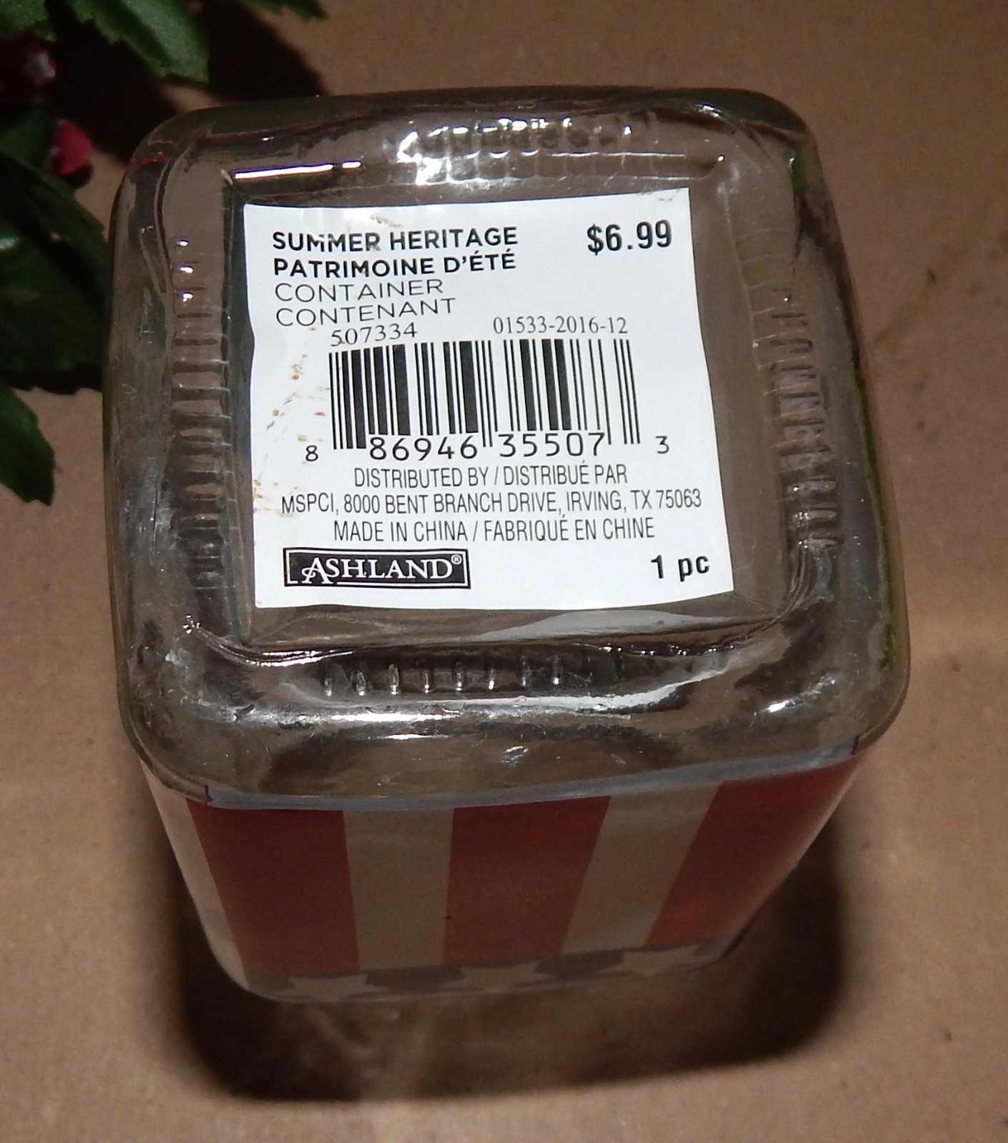 Ashland Summer Heritage USA Flowers 14″ Tall & Vase 5″ x 2″ American Decor 131Z