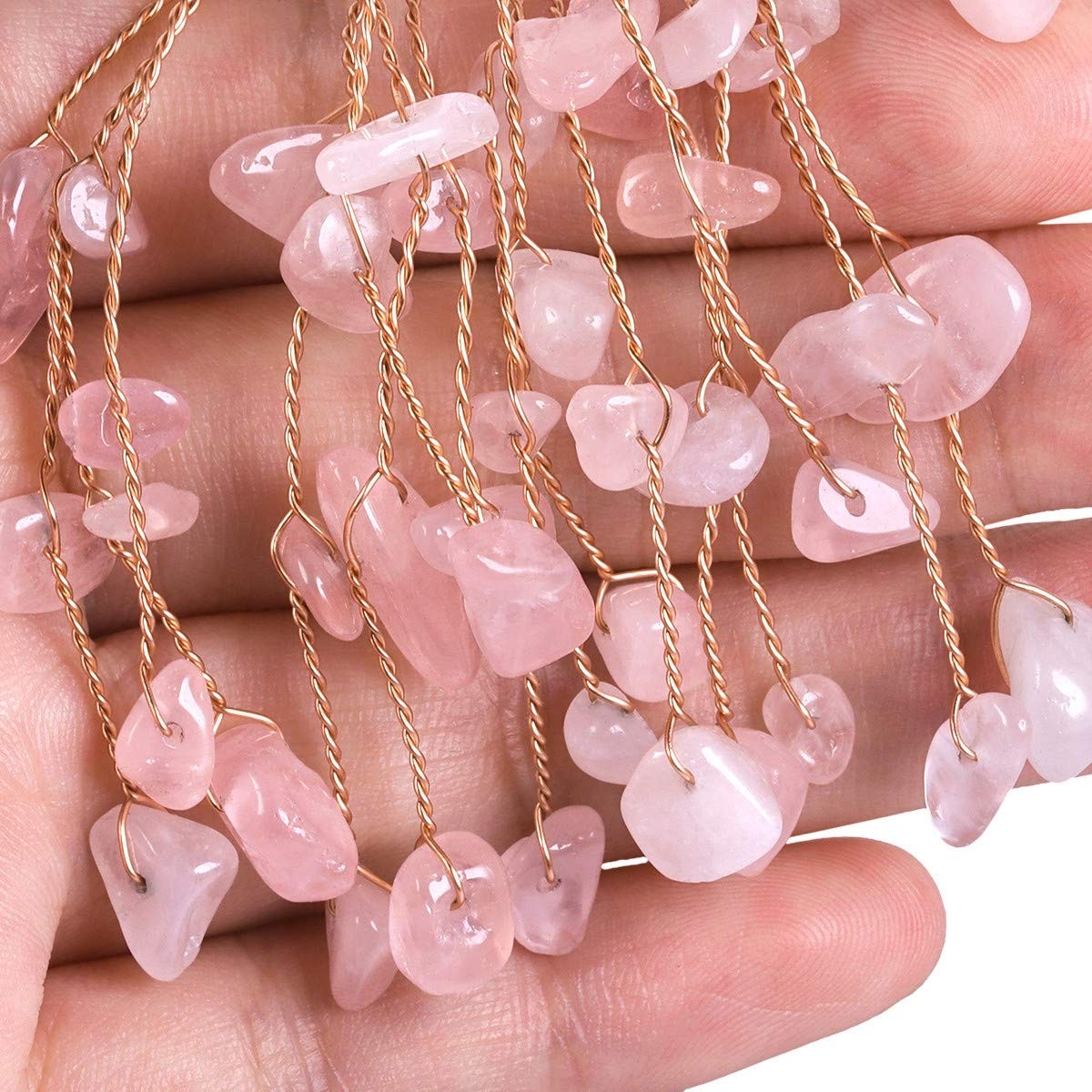 Rose Quartz Crystal Tree for Home Office Decor, Natural Agate Slice Geode Bas…