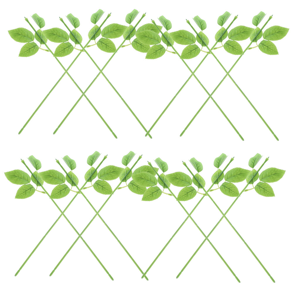 30pcs Flower Stem Rose Stem Leaves Artificial Rose Leaves Stems