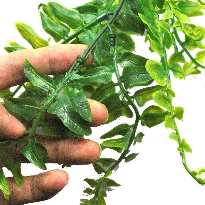 2pcs 31.5″ Artificial Hanging Boston Fern Plant Fake Greenery Plant Home Decor