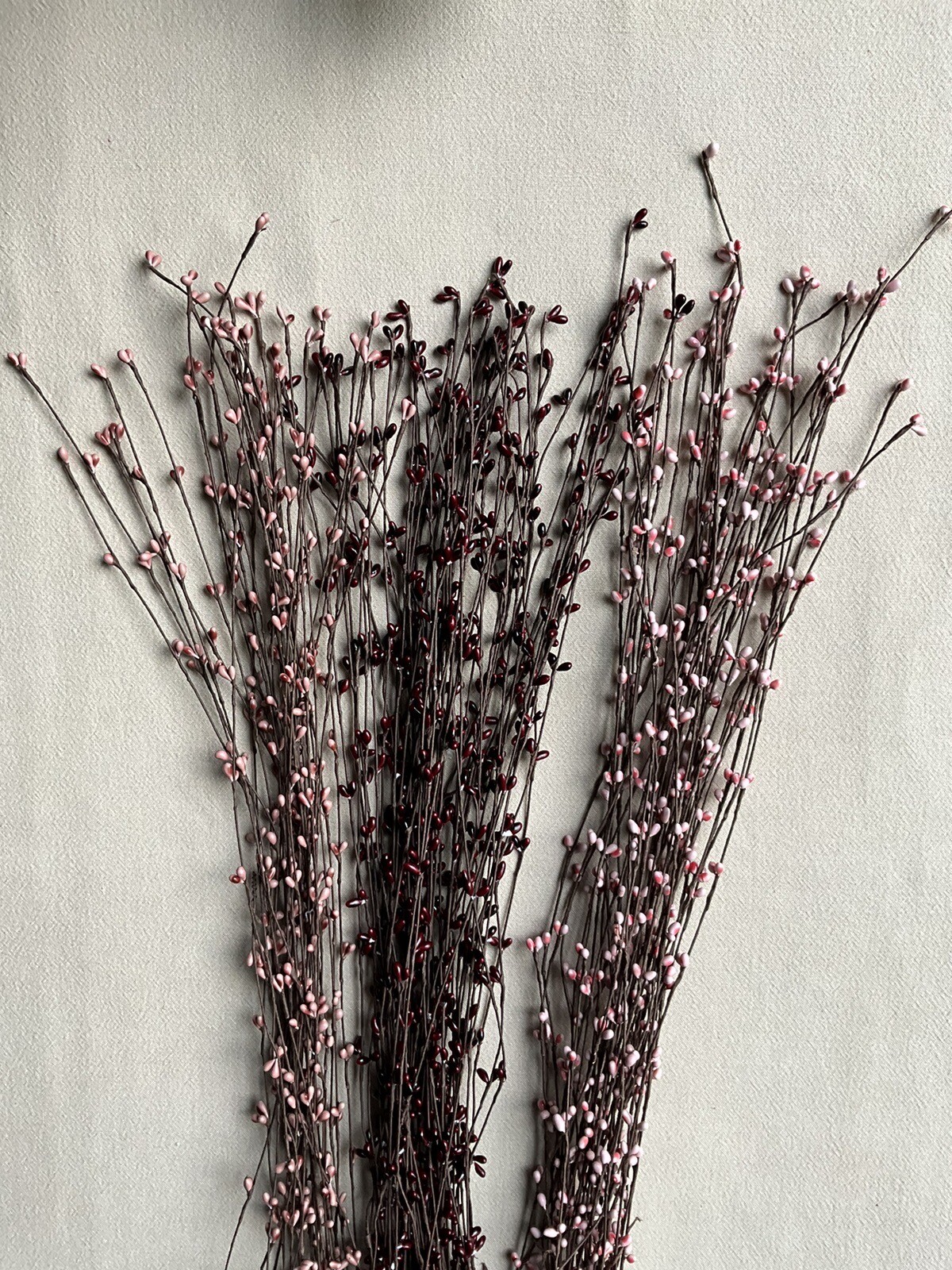 MAUVE PIP BERRY STEMS BURGANDY BERRY STEMS PINK STEMS ARTIFICIAL BERRY STEMS