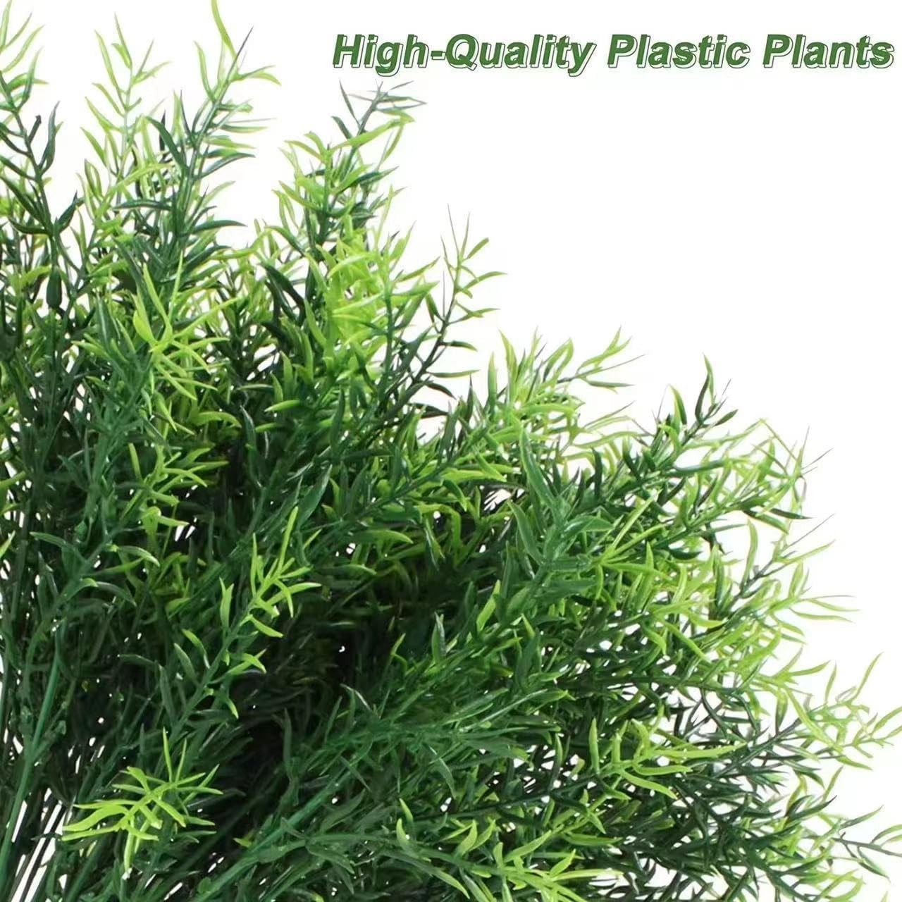 16 Bundles Artificial Greenery Shrubs No Fade Fake Rosemary Grass Plants Outd…