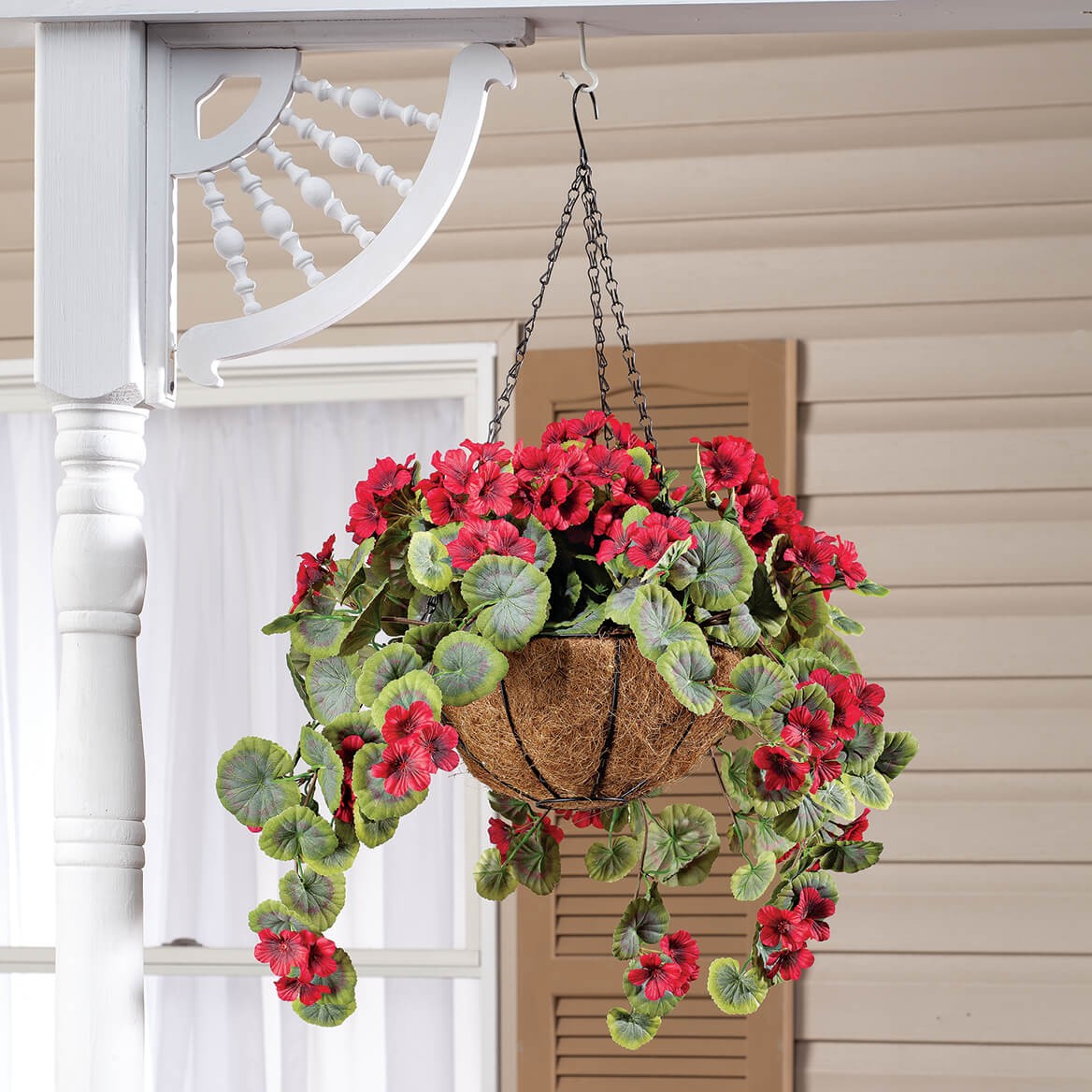 OakRidge Red Geranium Hanging Stem Set of 3
