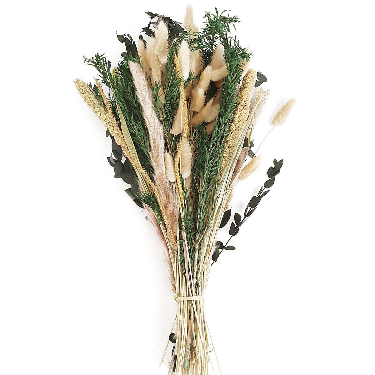 Mixed Dried Flower Bouquet Pampas Grass Bunny Tail Grass Eucalyptus Home Decor