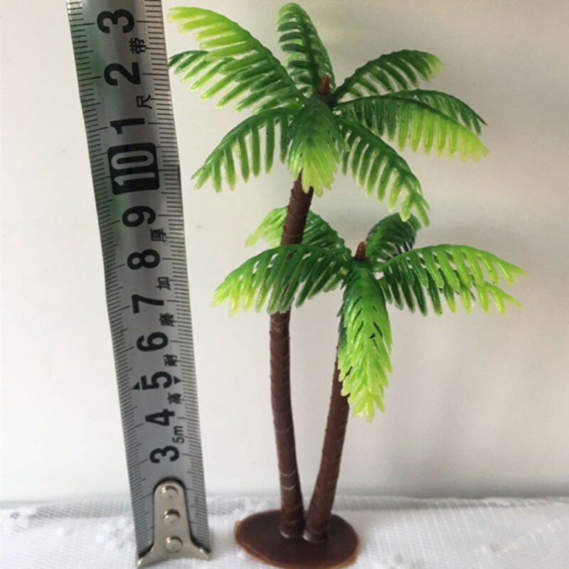 Artificial Coconut Palm Tree Plant Bonsai Realistic Miniature Home Decoration