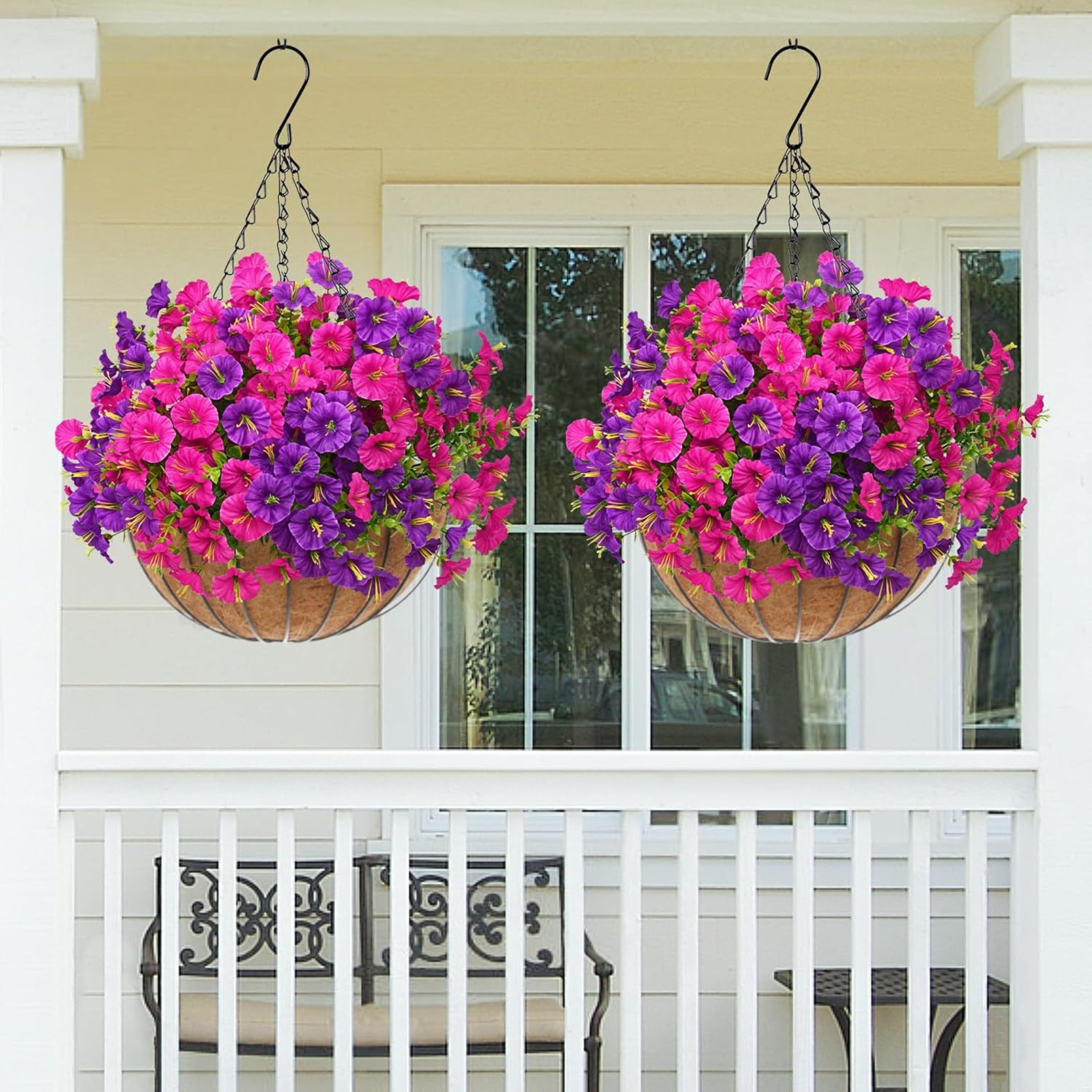 12 Bundles Look Real Artificial Flowers for Outdoors, Realistic Fake Outdoor …