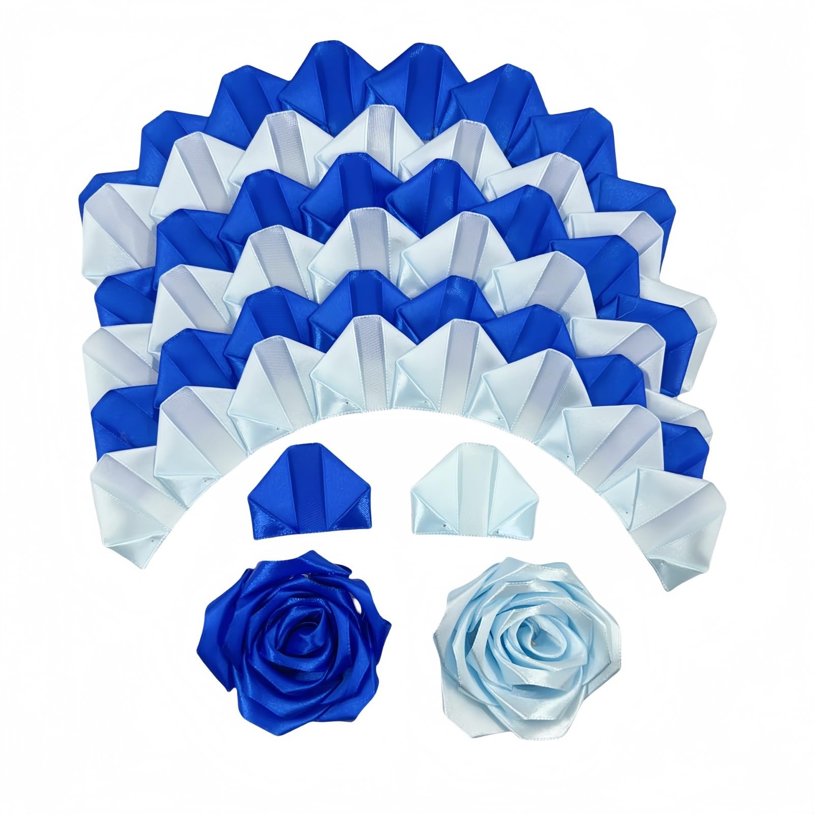 Premade Ribbon Rose Petals Florist Crafting Flower Bouquets 200 PCS Decor