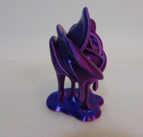3D Printed Rose Drip Flower Purple 3.5″ Desk Decor Office Rare Find Collectible