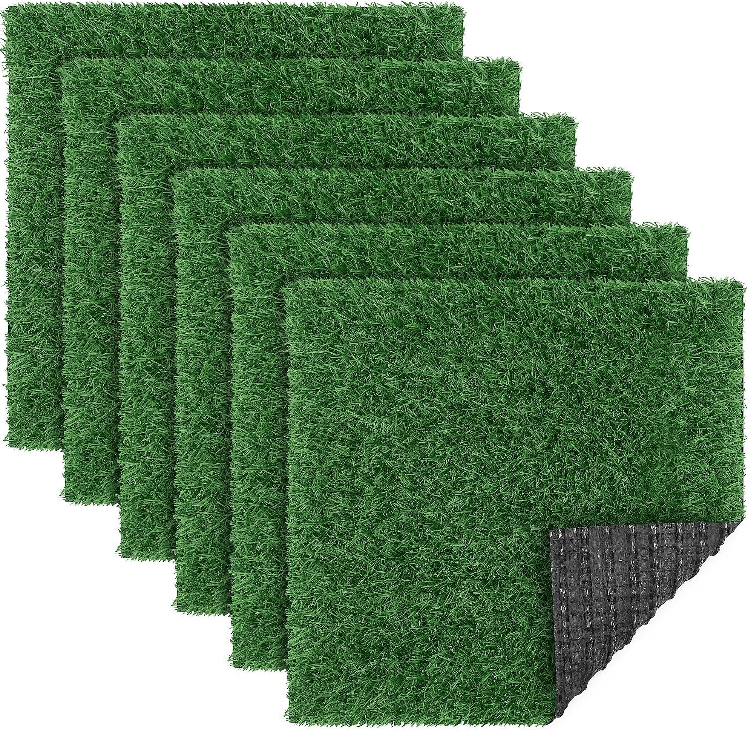 Realistic 12×12 Artificial Grass Mats – Set of 18