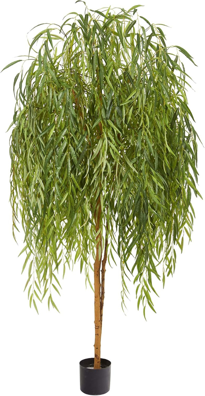 Elegant 7Ft Willow Artificial Silk Tree for Home Decor and Office Spaces