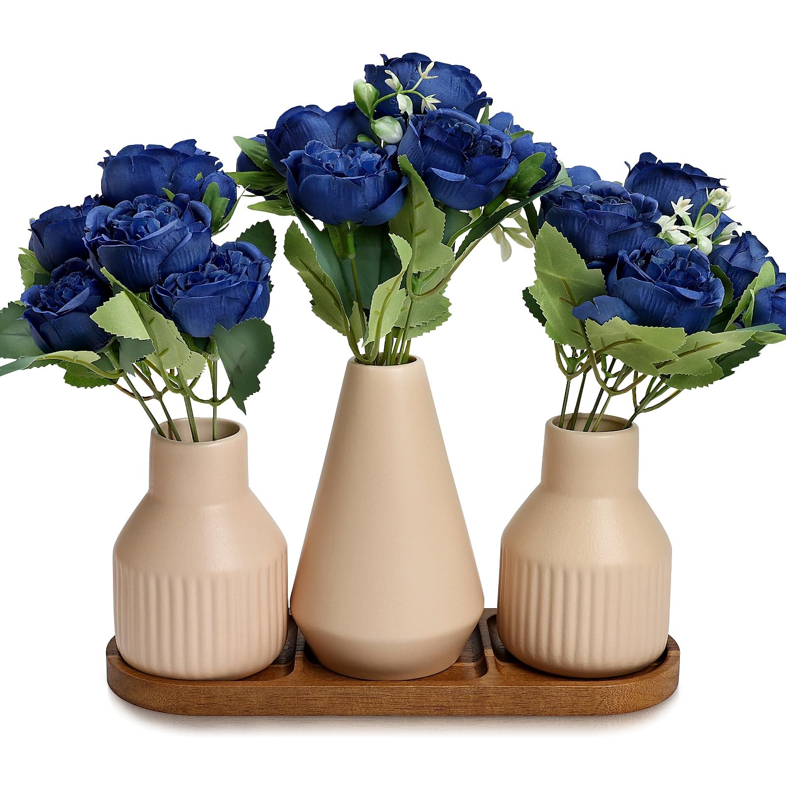 Flower Table Centerpiece – Dining Table Centerpiece Decor Set of 3 Fake Peoni…