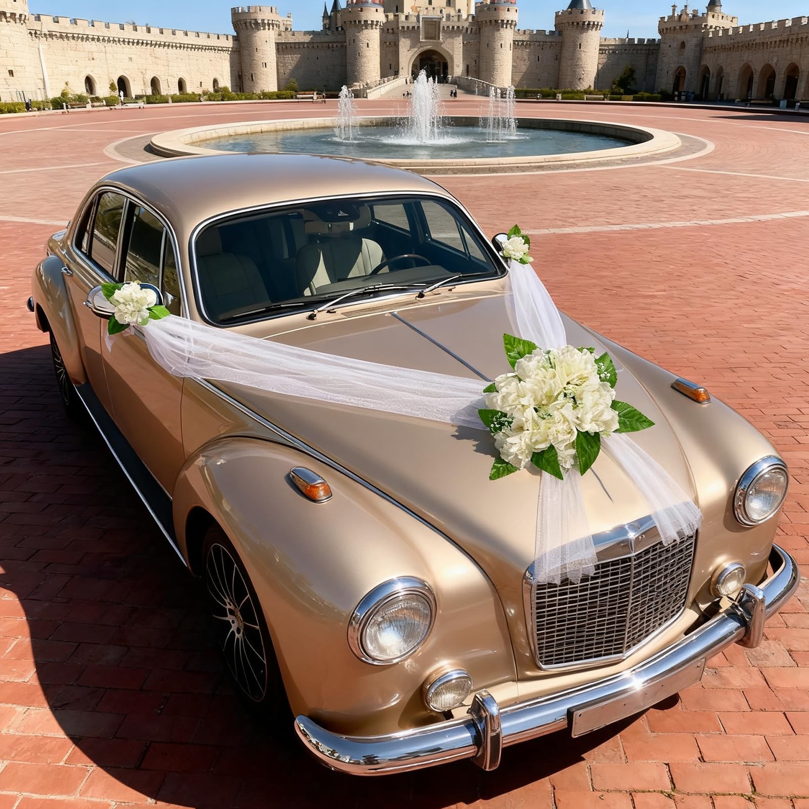 Wedding Car Decorations Kit Bridal Car Decor Bride Car Accessories for Party