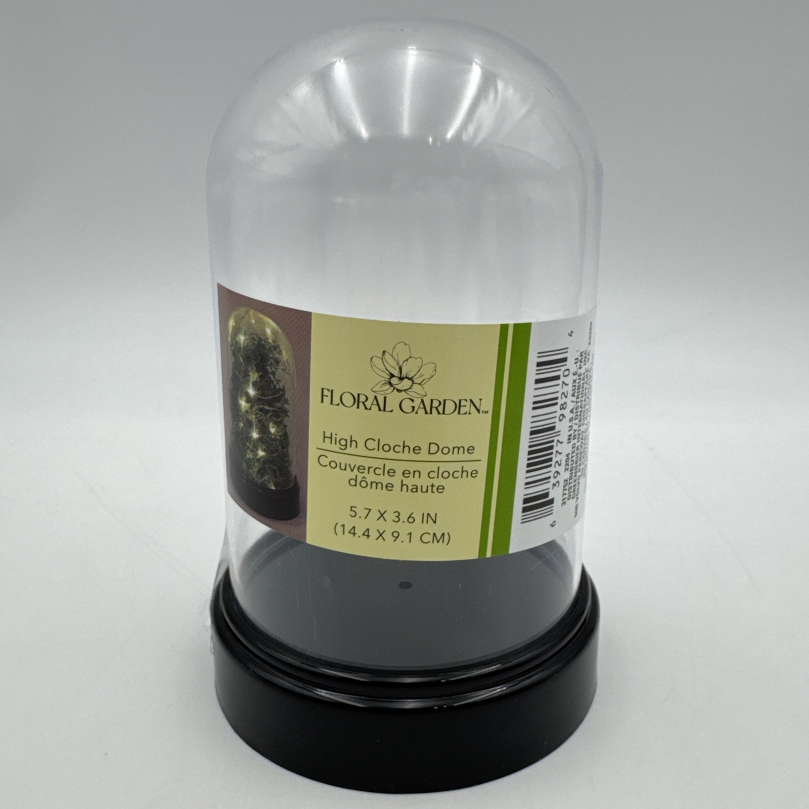 4 Lot Floral Garden High Cloche Dome Acrylic Display Case Home Decor 5.7×3.6