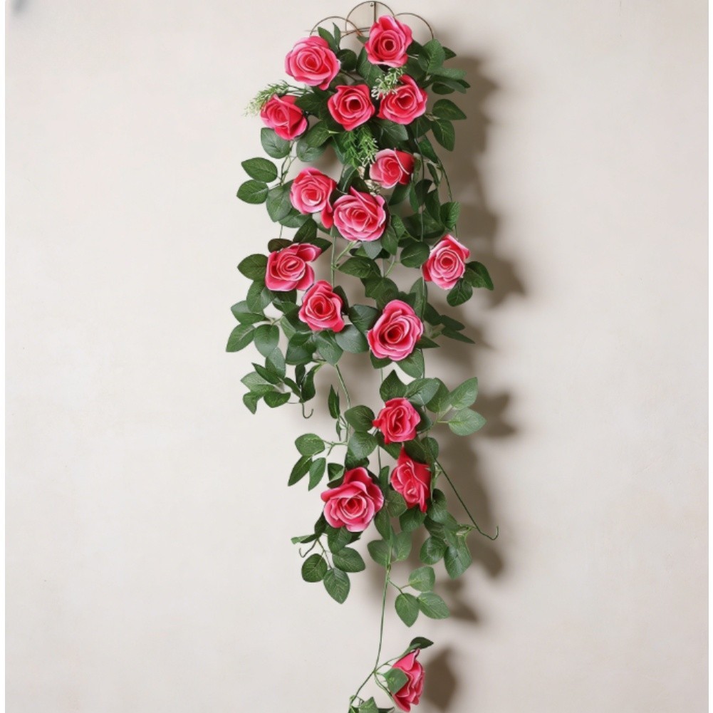 Artificial Flower Wall Garland Made of Silk Fabric for Home Wedding Indoor Use