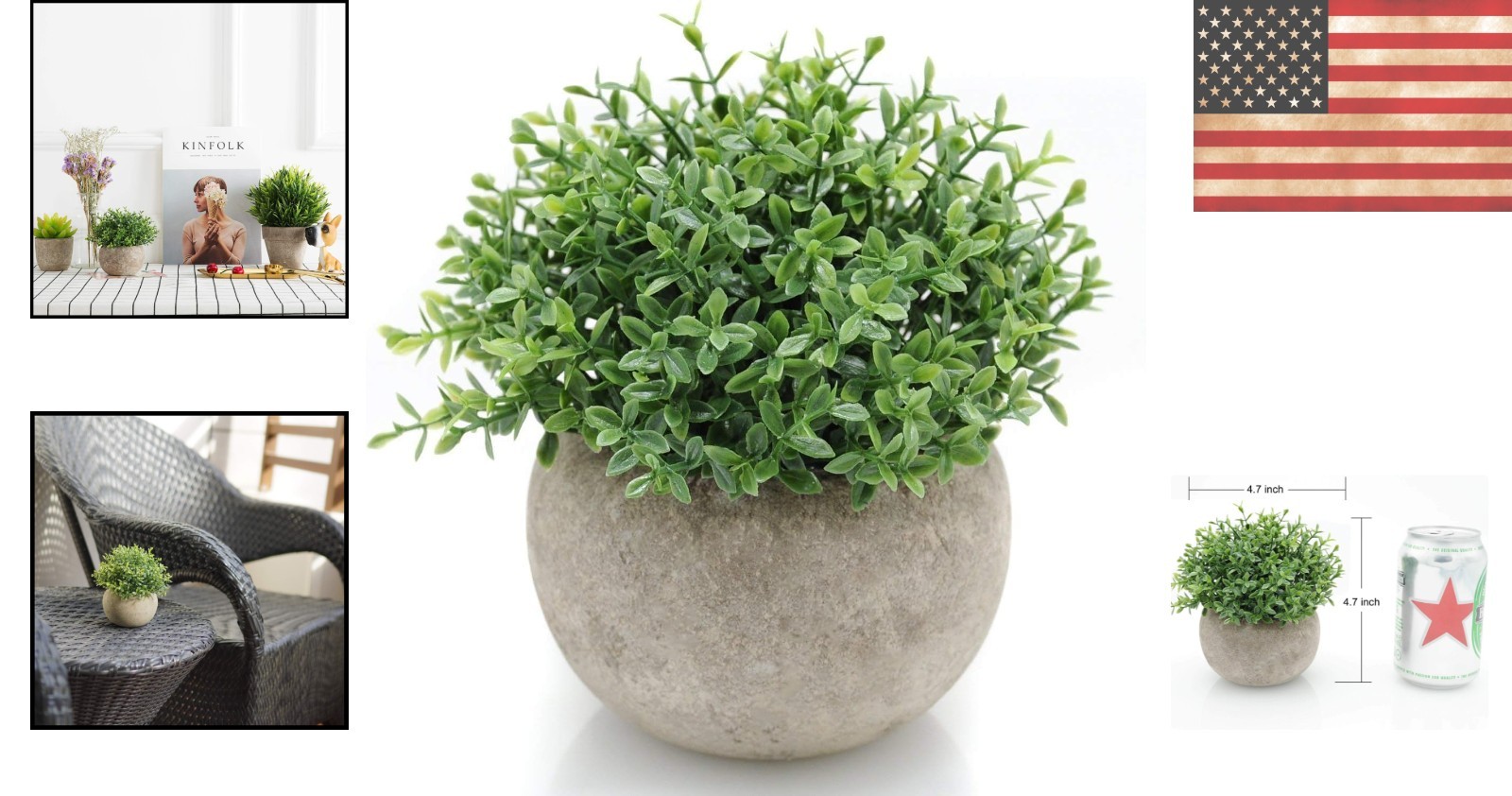 Realistic Mini Boxwood Topiary in Paper Mache Pot – Eco-Friendly Home Accent