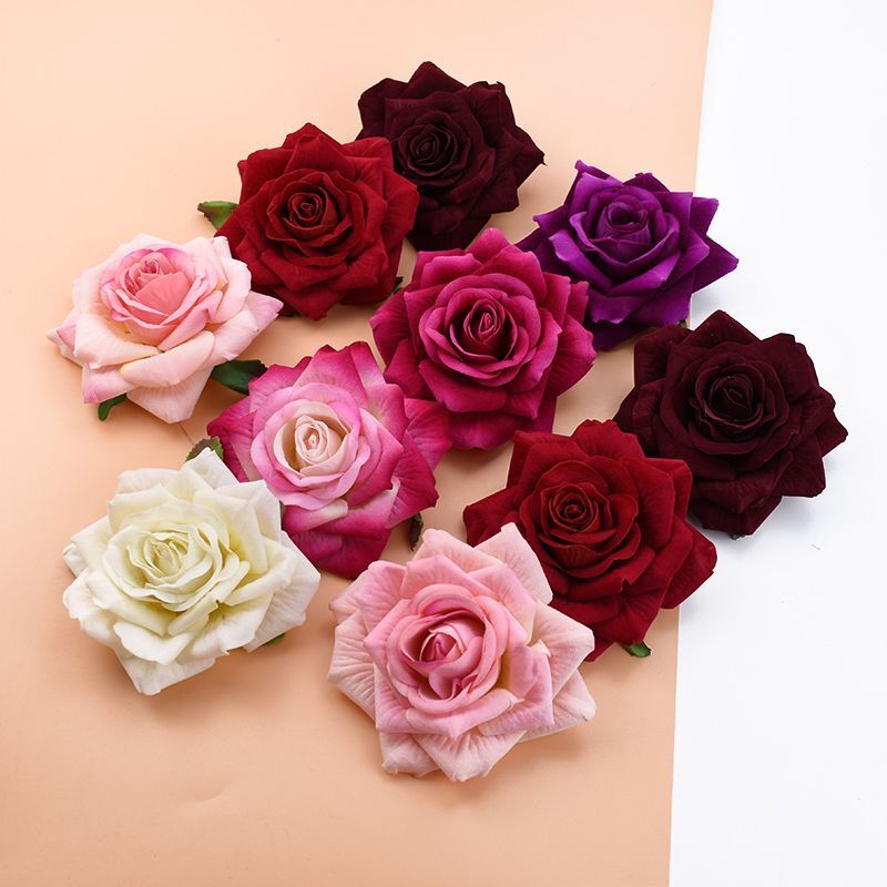 10Pcs Artificial Roses Head Multicolor Wedding Party Home Gift Garden Decoration