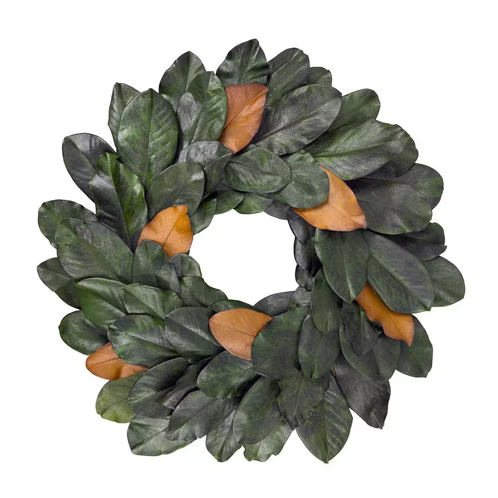 Trinity 20 In. Preserved Real Magnolia Leaf Wreath
