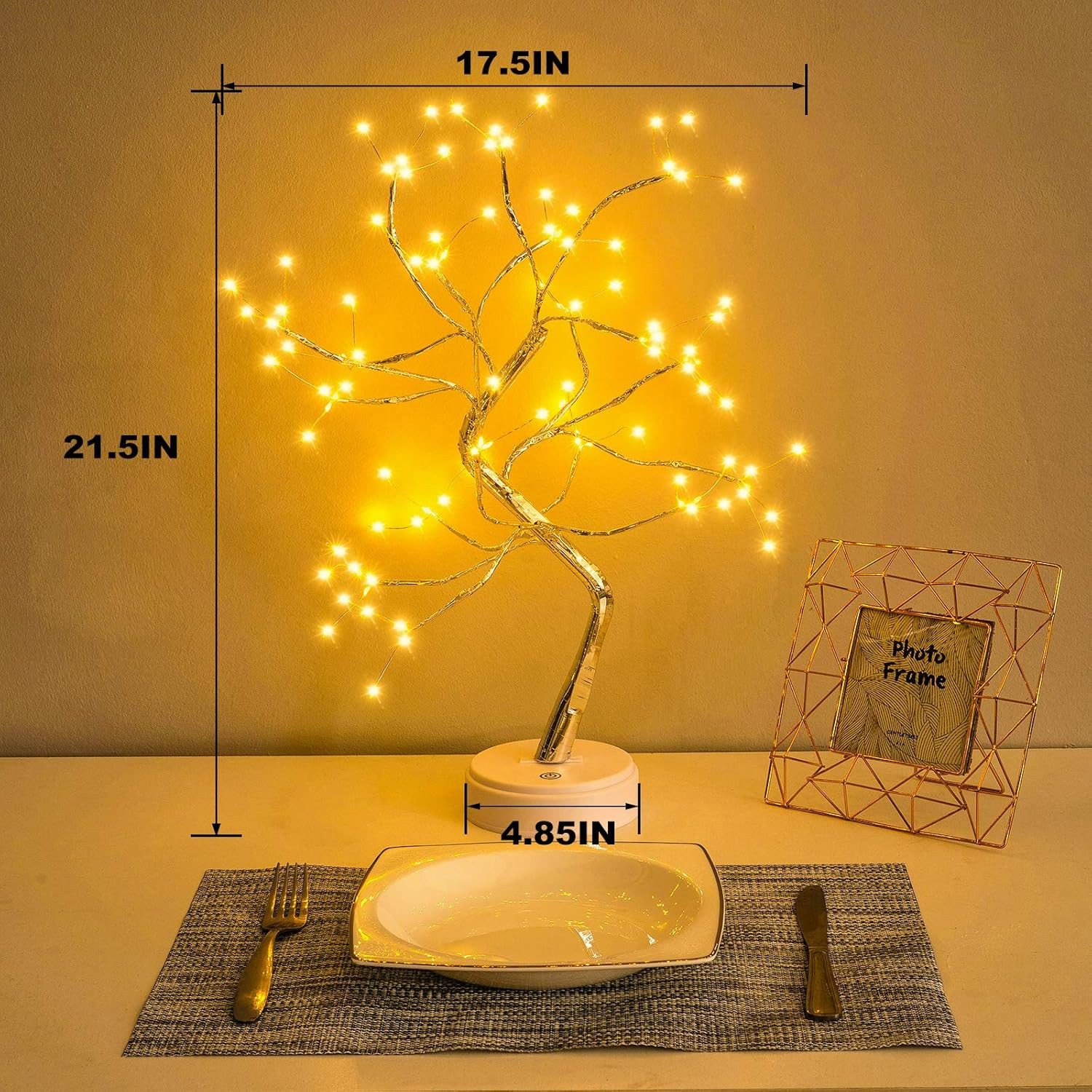 20” 108LED Fairy Sparkly Tree Lamp with Remote Remote, Warm White
