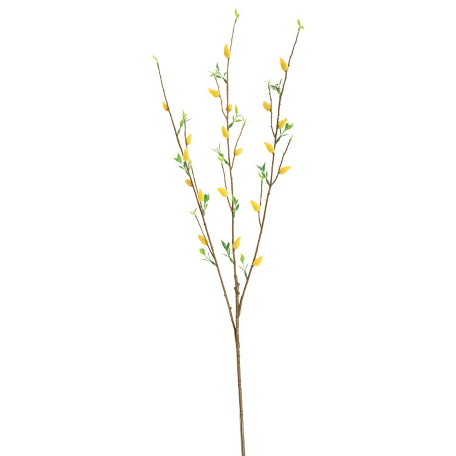 85cm Gray Faux Silver Stem Yellow Buds