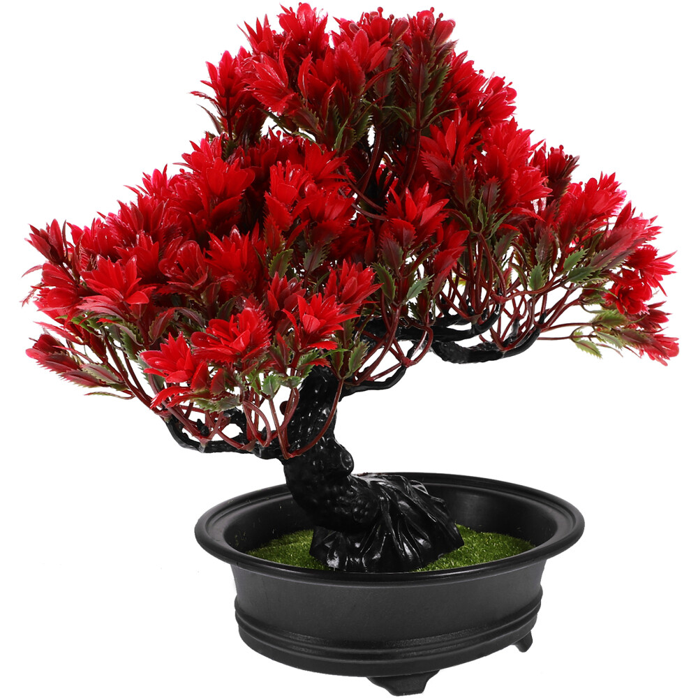 Desk Plants Fake Bonsai Tree Japanese Faux Trees Potted Pine Porch